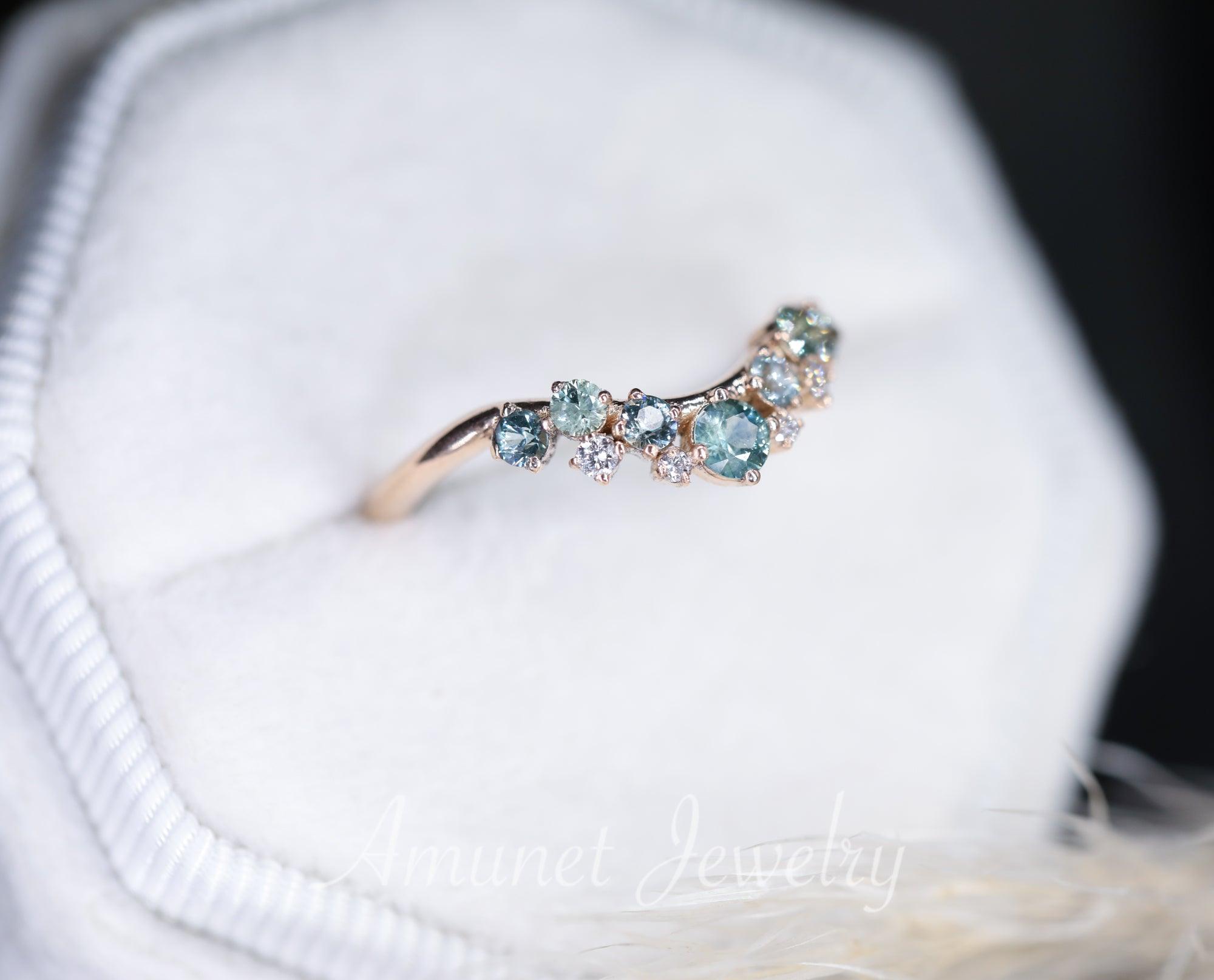 Montana Sapphire Wedding Band